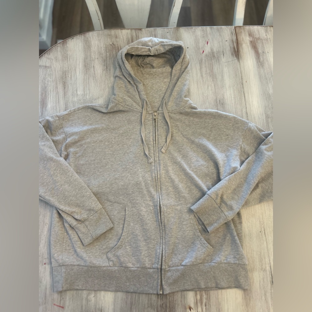 Time and Tru Women’s Full-Zip Hoodie – Heather Gray – Size XXXL (3X / 22)